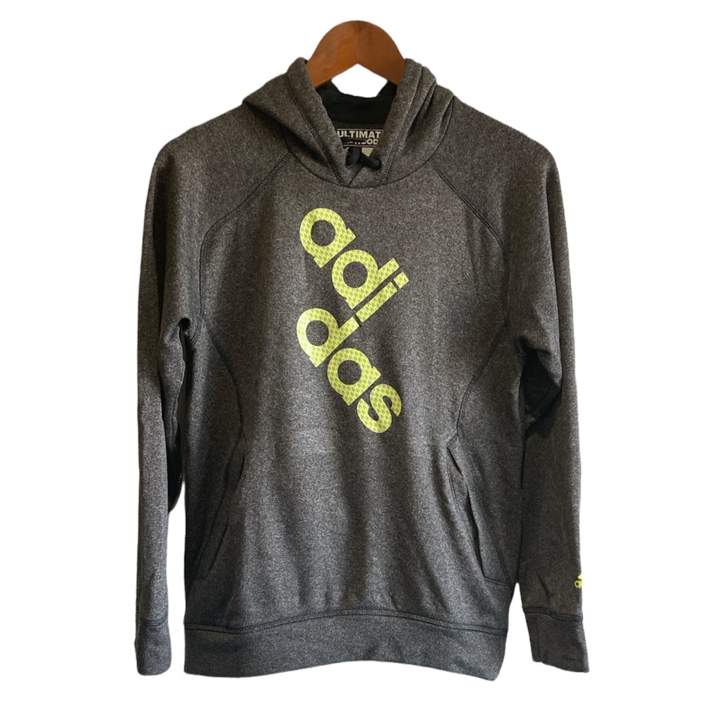 Adidas Ultimate Hoodie Pullover with Climarwarm Technology Gray Small Men’s